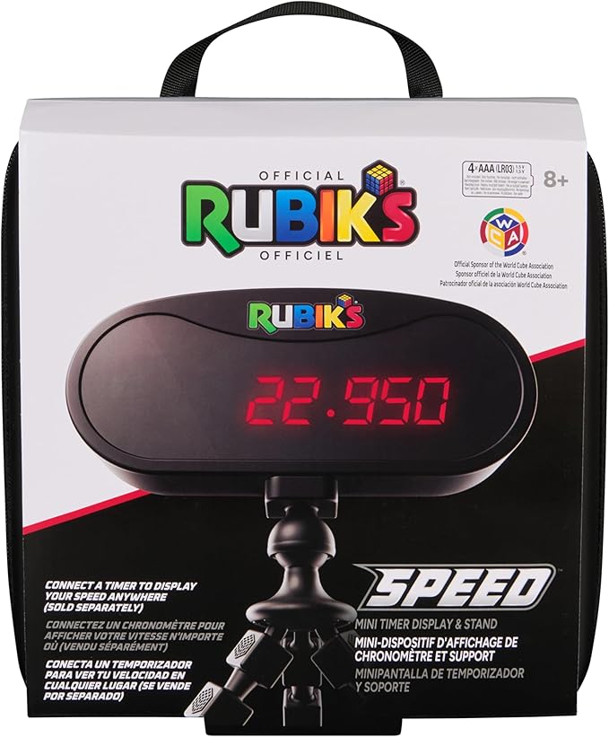 Rubik's Cube, Mini Timer Display & Stand, Includes Case, Clear Display Device Adjustable Stand At Home Speedcubing Practice Brain Teaser Puzzle Adults Fid_1913bc06-80ee-460e-8296-fe69700f8351.e447f885ad6f313414982e186e9367cc.jpeg