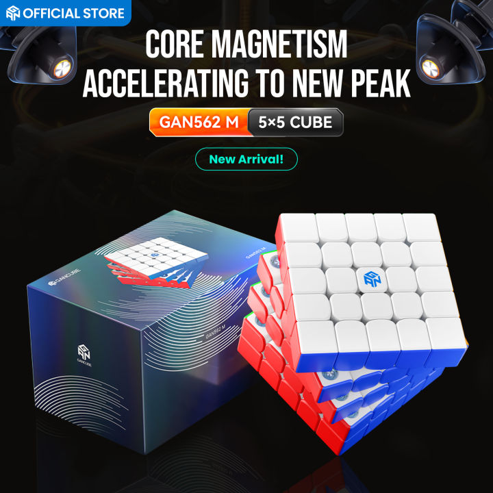 【New Arrival】GAN562 M 5x5 Cube Magnetic Speed Cube Frosted Magic Cube ...