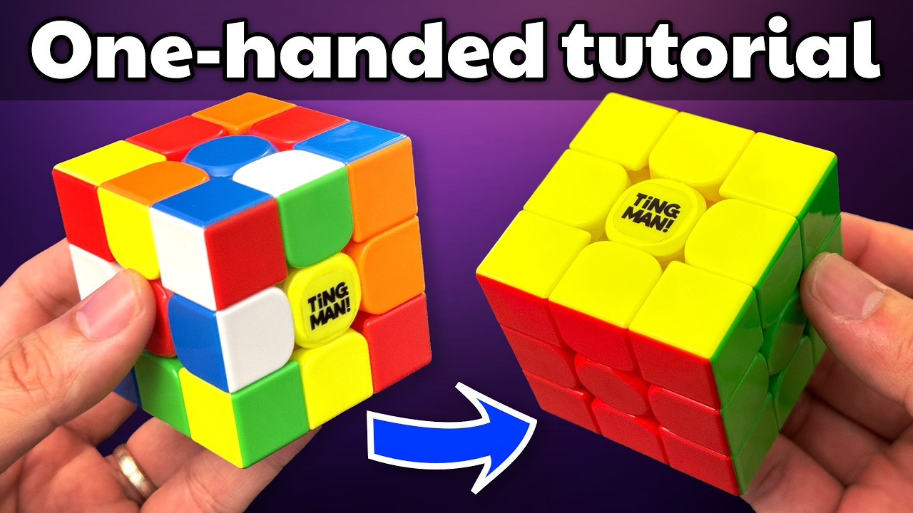 How To Solve A Rubik's Cube ONE HANDED (OH) - YouTube