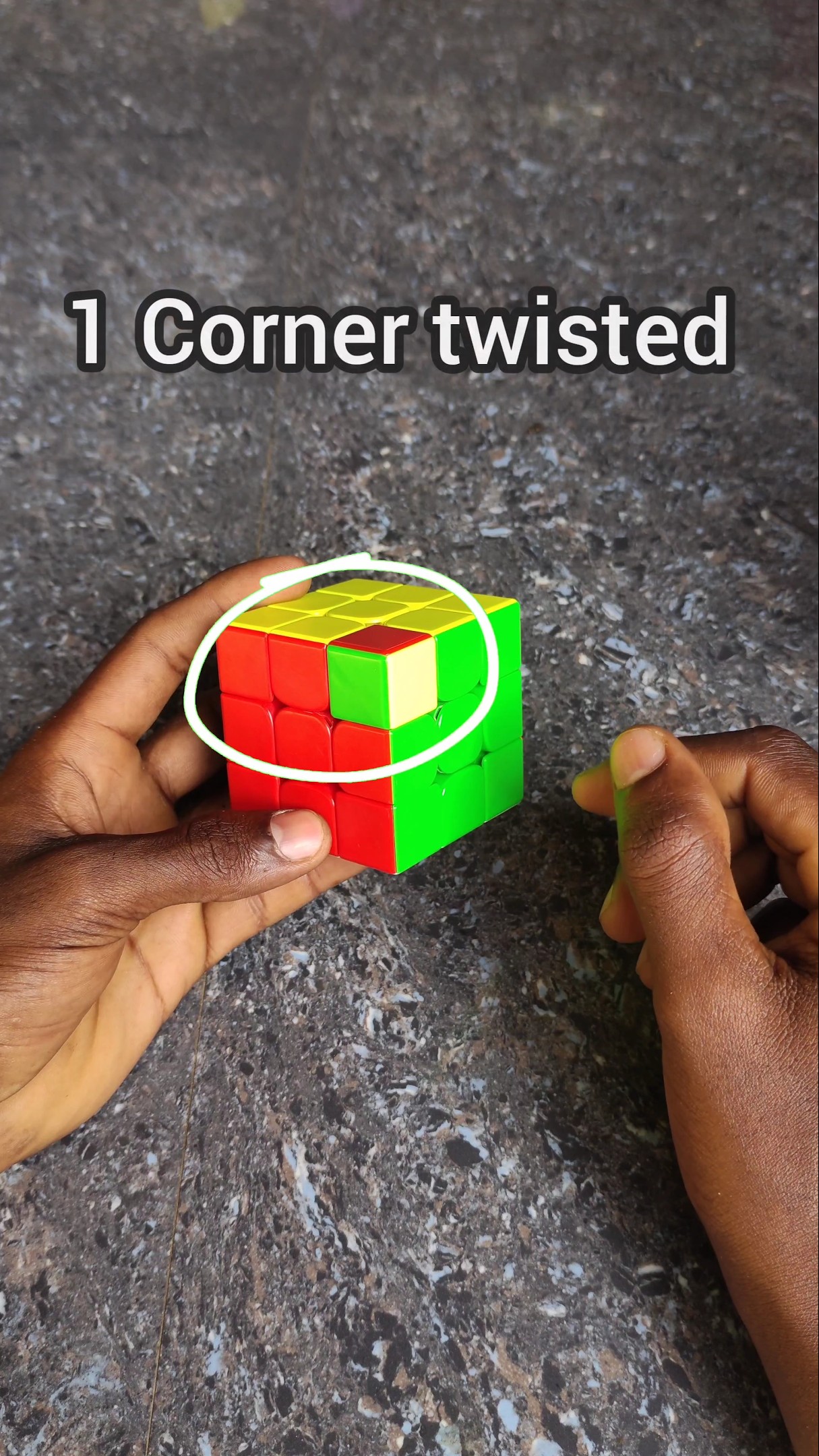How to fix 1 corner twist in rubik's cube - YouTube