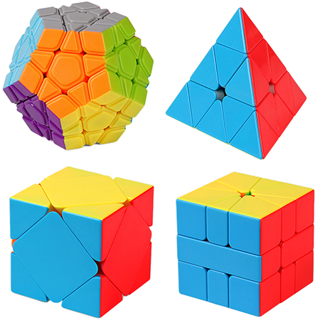 Cube Classroom 4 in 1 Megaminx SQ-1 Skewb Pyraminx Competition Cubes ...
