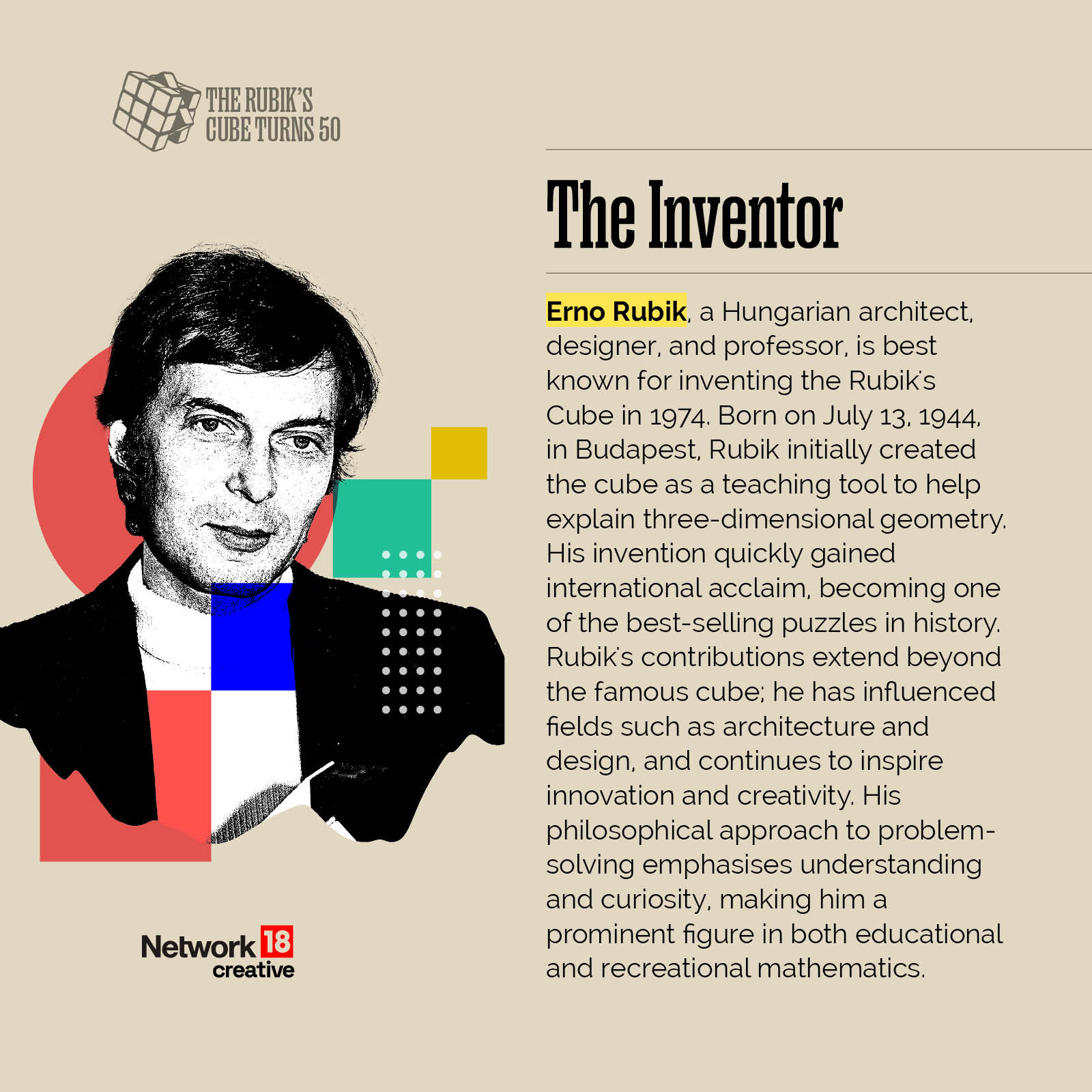 Celebrating 50 Years of the Rubik's Cube: A Visual Tribute To Creator ...
