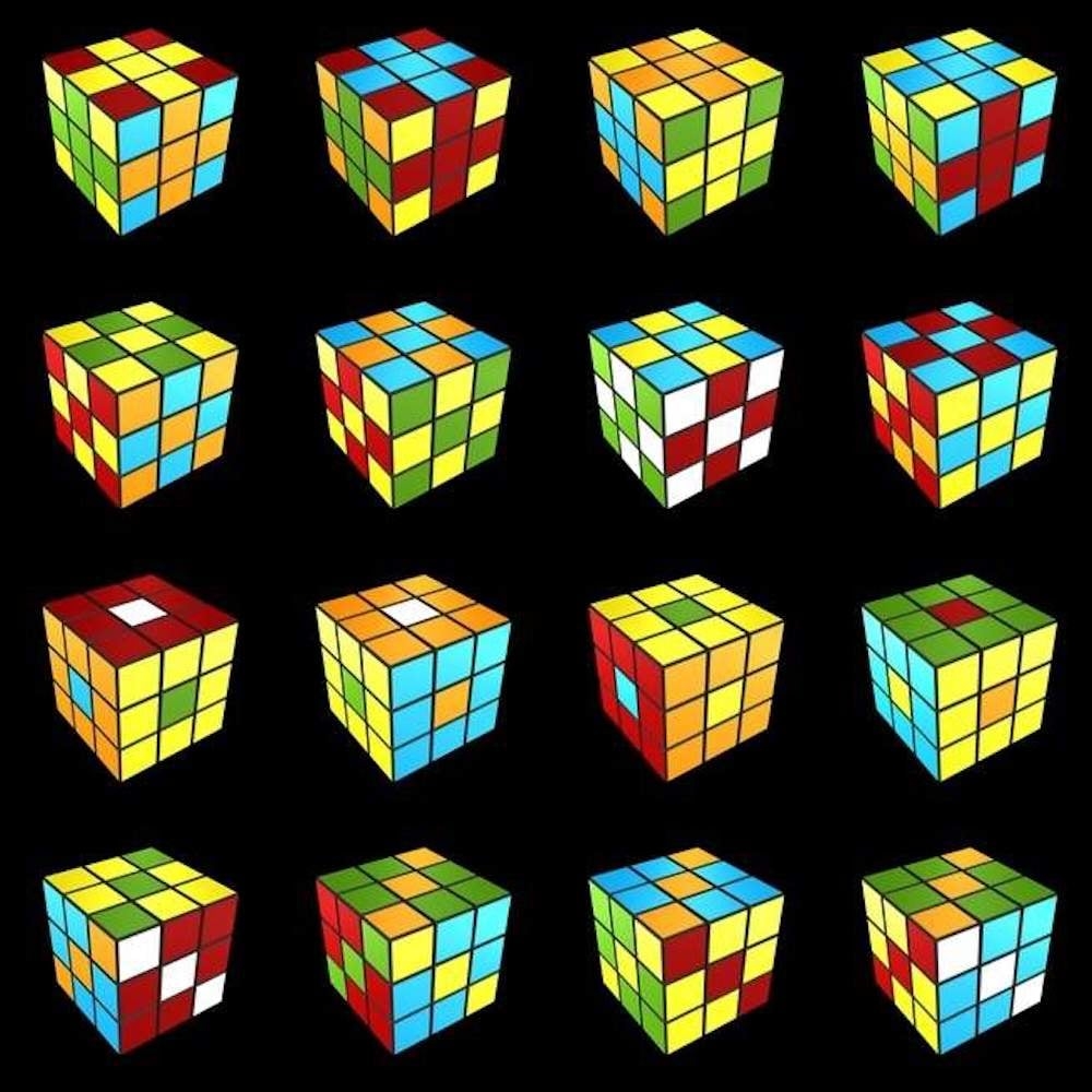 Rubik's Cube Patterns Cube In A Cube - Rose Printable
