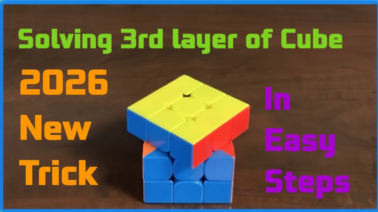 3rd layer of Rubiks cube in easy steps 2026 new upcoming trick ...